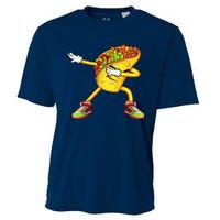 Dabbing Taco Cinco De Mayo Funny Mexican Food Dab Cooling Performance Crew T-Shirt