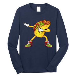 Dabbing Taco Cinco De Mayo Funny Mexican Food Dab Long Sleeve Shirt