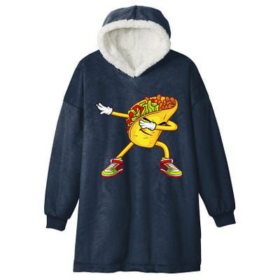 Dabbing Taco Cinco De Mayo Funny Mexican Food Dab Hooded Wearable Blanket