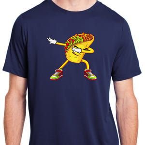 Dabbing Taco Cinco De Mayo Funny Mexican Food Dab Adult ChromaSoft Performance T-Shirt