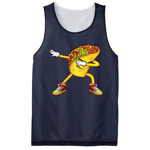 Dabbing Taco Cinco De Mayo Funny Mexican Food Dab Mesh Reversible Basketball Jersey Tank