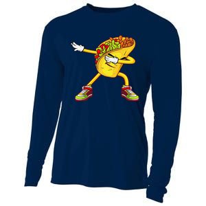 Dabbing Taco Cinco De Mayo Funny Mexican Food Dab Cooling Performance Long Sleeve Crew