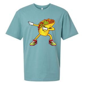 Dabbing Taco Cinco De Mayo Funny Mexican Food Dab Sueded Cloud Jersey T-Shirt