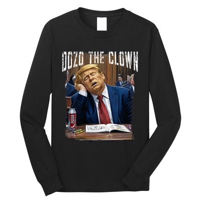 Dozo The Clown Donald Trump Sleeping At Trial Long Sleeve Shirt