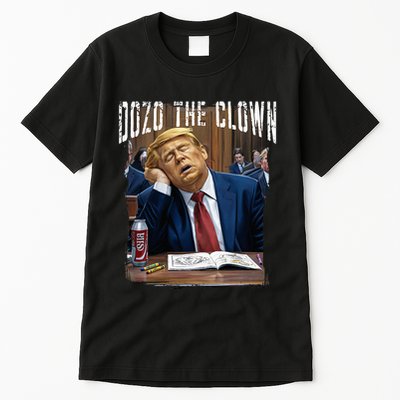 Dozo The Clown Donald Trump Sleeping At Trial Tall T-Shirt