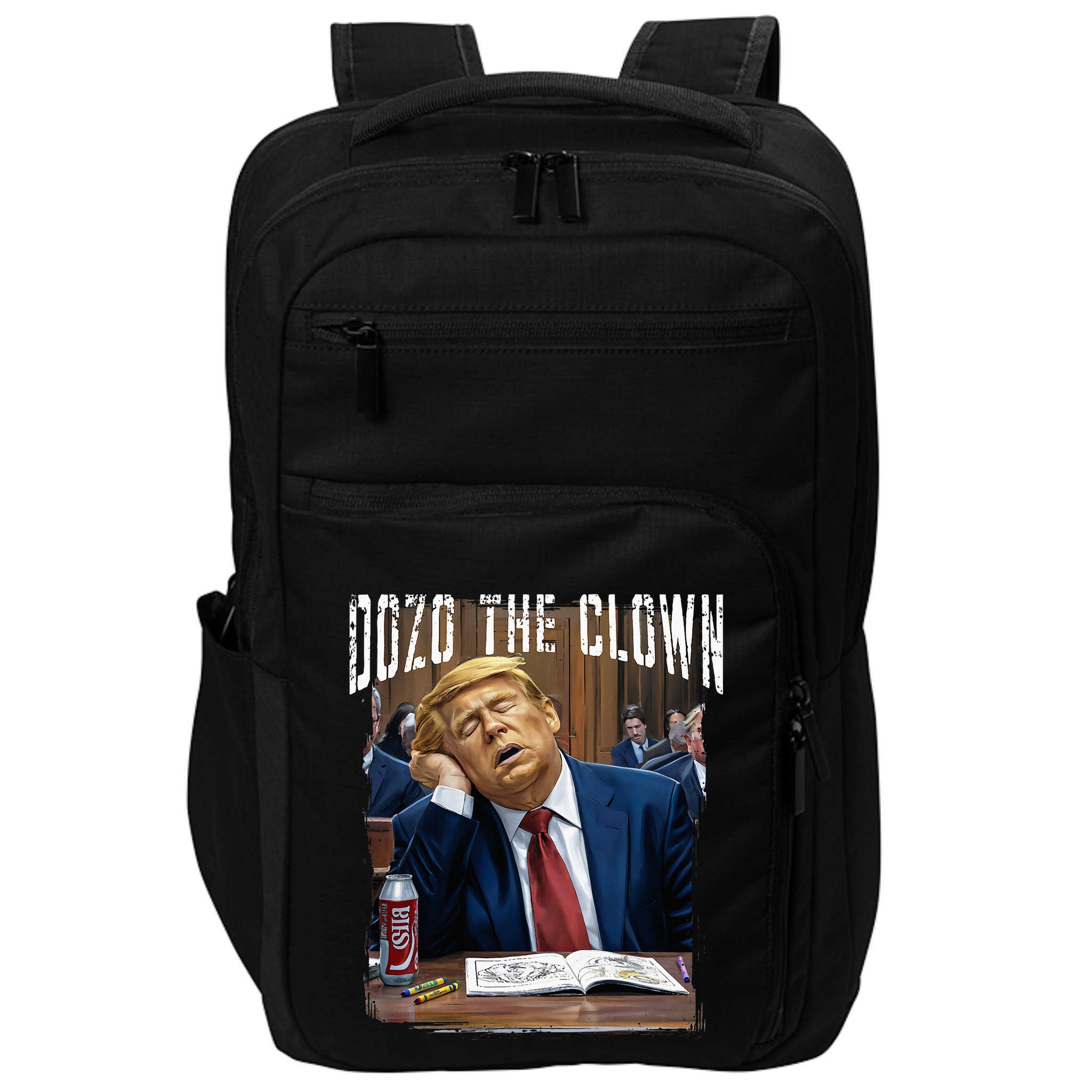 Dozo The Clown Donald Trump Sleeping At Trial Impact Tech Backpack