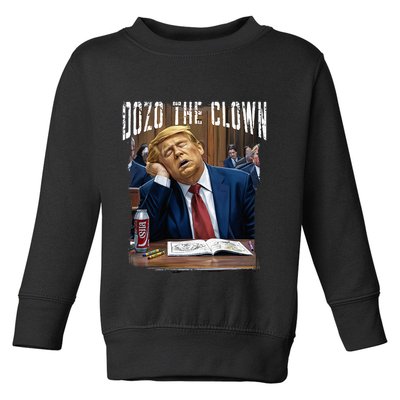 Dozo The Clown Donald Trump Sleeping At Trial Toddler Sweatshirt