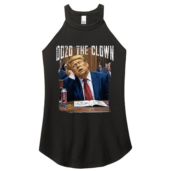 Dozo The Clown Donald Trump Sleeping At Trial Women's Perfect Tri Rocker Tank