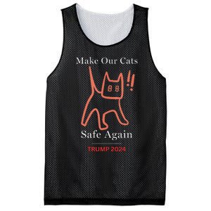 Donald Trump Cat Make Our Kittens Safe Again Mesh Reversible Basketball Jersey Tank