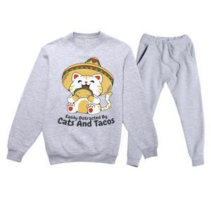 Dabbing Taco Cinco De Mayo Funny Mexican Food Dab Essential Premium Crewneck Sweatsuit Set