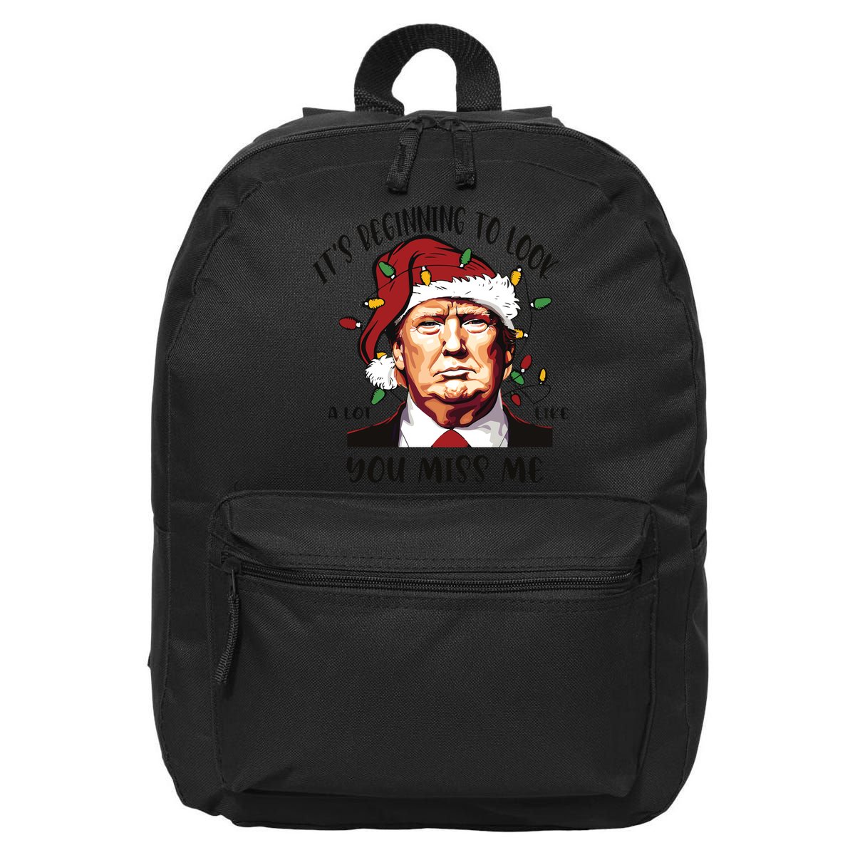 Donald Trump Christmas 16 in Basic Backpack