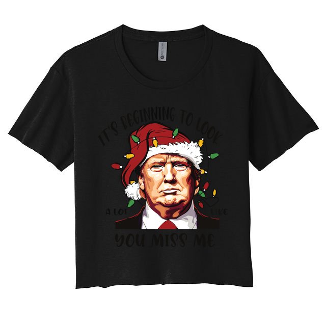 Donald Trump Christmas Women's Crop Top Tee