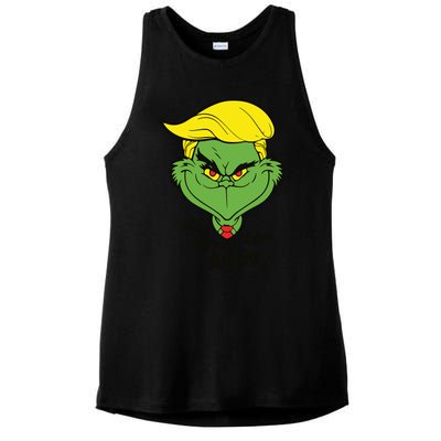 Donald Trump Christmas Ladies PosiCharge Tri-Blend Wicking Tank