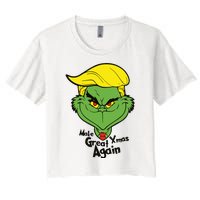 Donald Trump Christmas Women's Crop Top Tee