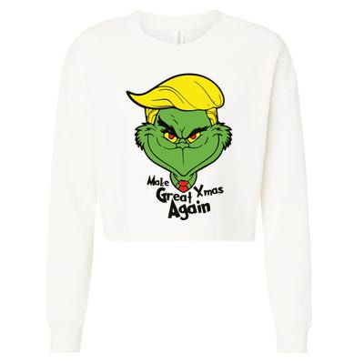 Donald Trump Christmas Cropped Pullover Crew