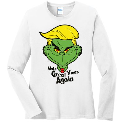 Donald Trump Christmas Ladies Long Sleeve Shirt