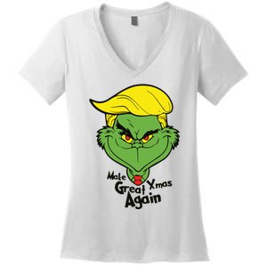 Donald Trump Christmas Women's V-Neck T-Shirt