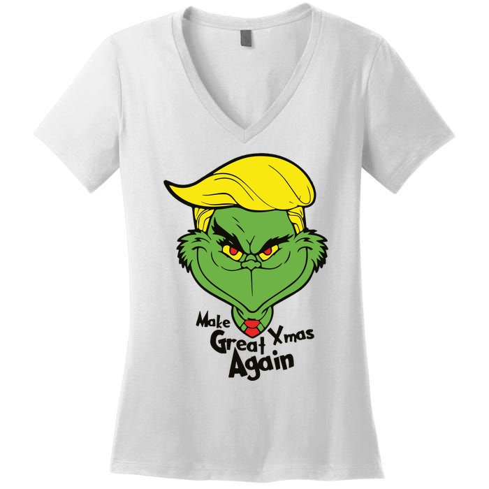 Donald Trump Christmas Women's V-Neck T-Shirt