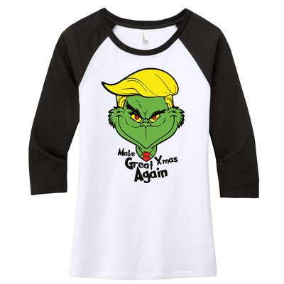 Donald Trump Christmas Women's Tri-Blend 3/4-Sleeve Raglan Shirt