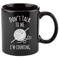Don't Talk Counting Crochet TShirt Crocheting Gift TShirt 11oz C Handle Ceramic Mug