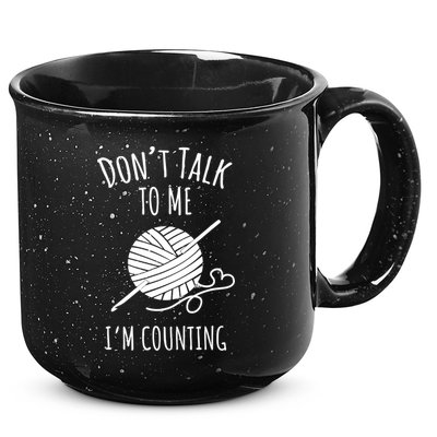 Don't Talk Counting Crochet TShirt Crocheting Gift TShirt 15oz Campfire Ceramic Mug