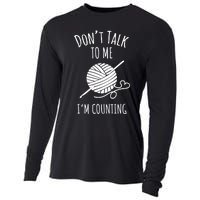 Don't Talk Counting Crochet TShirt Crocheting Gift TShirt Cooling Performance Long Sleeve Crew