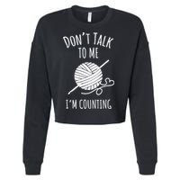 Don't Talk Counting Crochet TShirt Crocheting Gift TShirt Cropped Pullover Crew