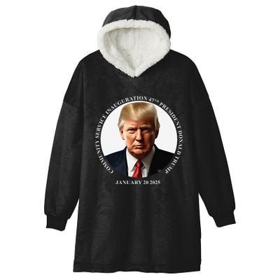 Donald Trump Community Service Inauguration Hooded Wearable Blanket