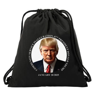 Donald Trump Community Service Inauguration Drawstring Bag