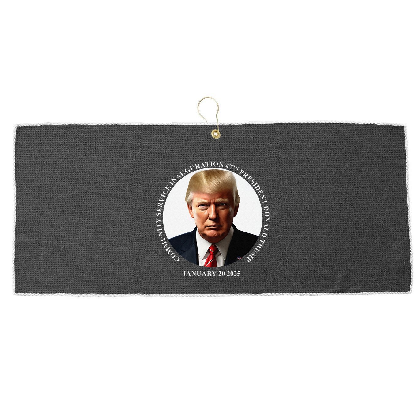 Donald Trump Community Service Inauguration Large Microfiber Waffle Golf Towel