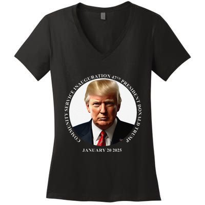 Donald Trump Community Service Inauguration Women's V-Neck T-Shirt
