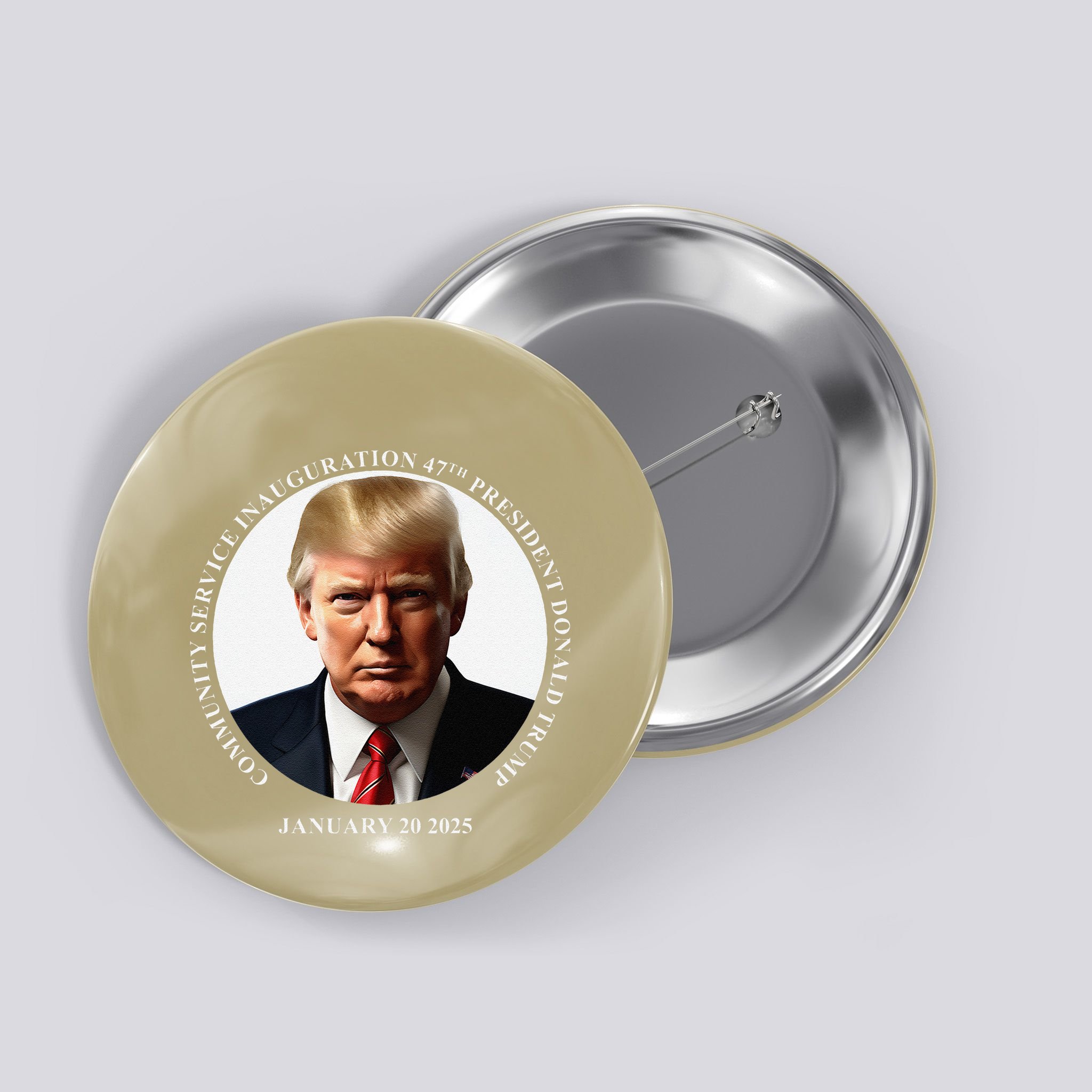 Donald Trump Community Service Inauguration Button