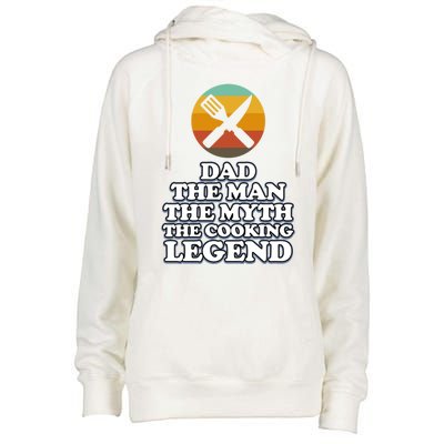 Dad The Cooking Legend Cook Chef Kitchen Food Maker Graphic Meaningful Gift Womens Funnel Neck Pullover Hood