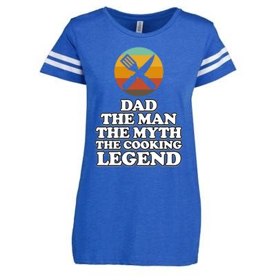 Dad The Cooking Legend Cook Chef Kitchen Food Maker Graphic Meaningful Gift Enza Ladies Jersey Football T-Shirt