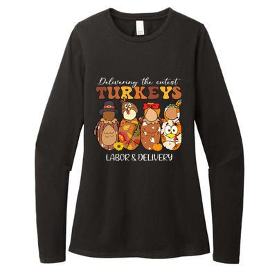 Delivering The Cutest Turkeys Labor & Delivery Thanksgiving Womens CVC Long Sleeve Shirt