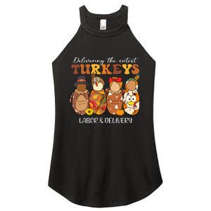 Delivering The Cutest Turkeys Labor & Delivery Thanksgiving Women's Perfect Tri Rocker Tank