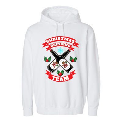 Drinking Team Chirstmas Garment-Dyed Fleece Hoodie