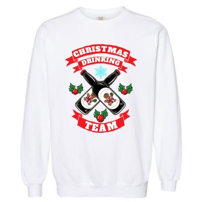 Drinking Team Chirstmas Garment-Dyed Sweatshirt