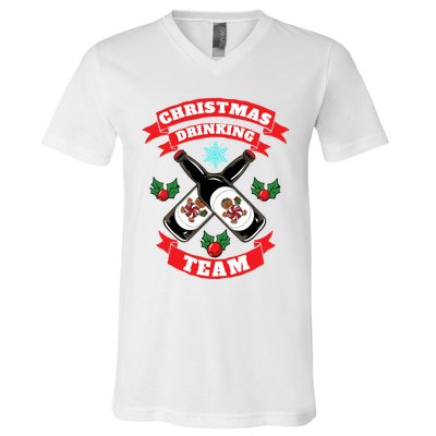 Drinking Team Chirstmas V-Neck T-Shirt