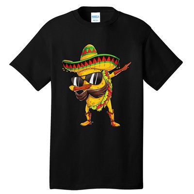 Dabbing Taco Cinco De Mayo Men Mexican Food Sombrero Tall T-Shirt