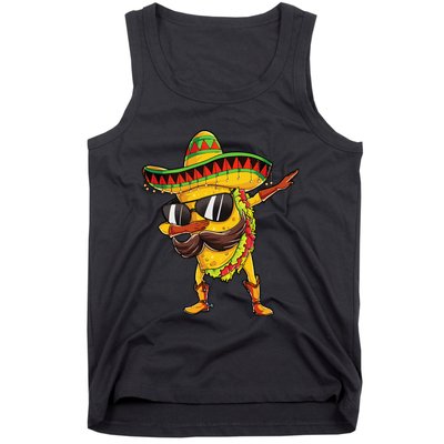 Dabbing Taco Cinco De Mayo Men Mexican Food Sombrero Tank Top