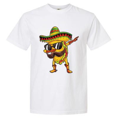 Dabbing Taco Cinco De Mayo Men Mexican Food Sombrero Garment-Dyed Heavyweight T-Shirt