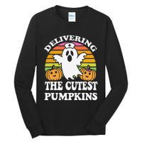 Delivering The Cutest Pumpkins Labor And Delivery Halloween Tall Long Sleeve T-Shirt