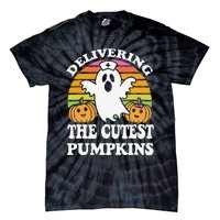 Delivering The Cutest Pumpkins Labor And Delivery Halloween Tie-Dye T-Shirt