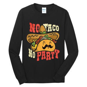 Dabbing Taco Cinco De Mayo Funny Mexican Food Dab Essential Tall Long Sleeve T-Shirt