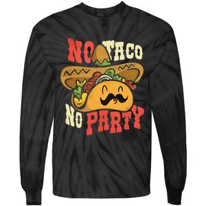 Dabbing Taco Cinco De Mayo Funny Mexican Food Dab Essential Tie-Dye Long Sleeve Shirt