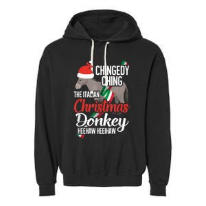 Dominick The Christmas Donkey Italian Christmas Donkey Garment-Dyed Fleece Hoodie