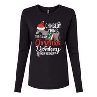 Dominick The Christmas Donkey Italian Christmas Donkey Womens Cotton Relaxed Long Sleeve T-Shirt