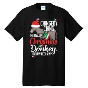 Dominick The Christmas Donkey Italian Christmas Donkey Tall T-Shirt