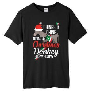 Dominick The Christmas Donkey Italian Christmas Donkey Tall Fusion ChromaSoft Performance T-Shirt